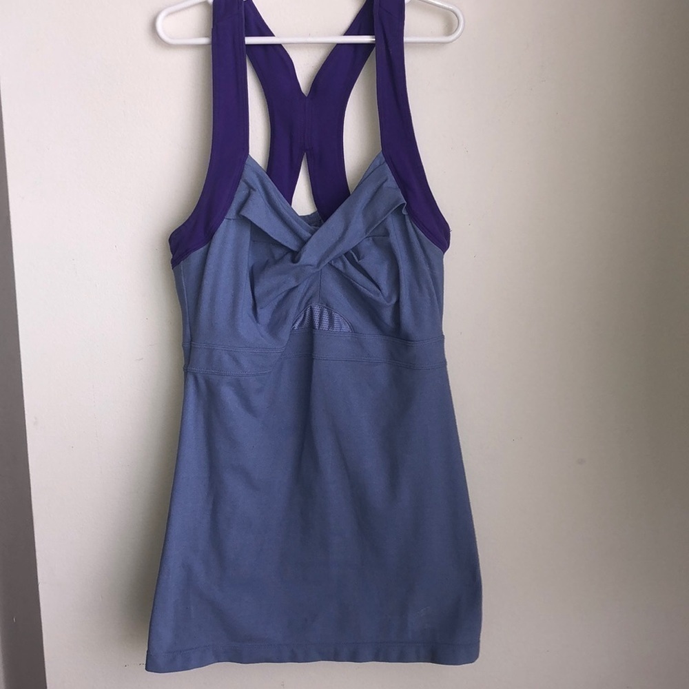 ATHLETA women’s jaya twist purple tank top S